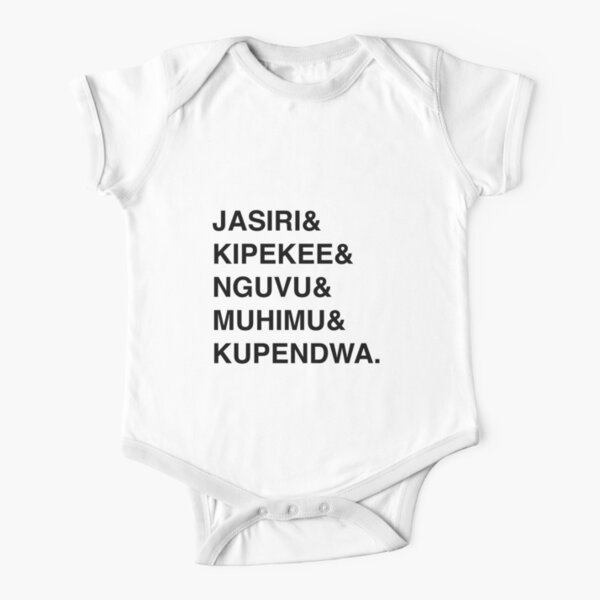 Fierce Kids Swahili Words Short Sleeve Baby One-Piece