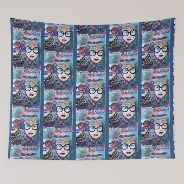 Item preview, Iris Apfel ursprüngliche Kunst durch Jacqueline Myers-Cho Tailliertes  mit V-Ausschnitt designed and sold by angereedy.