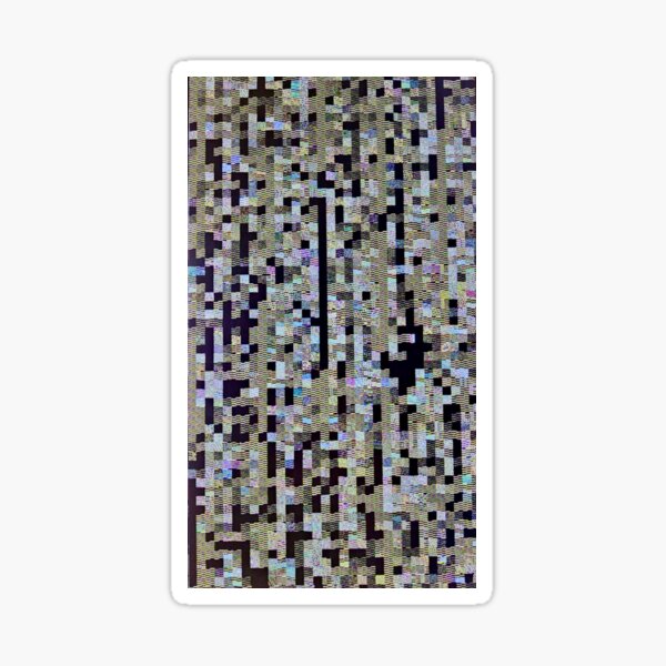 Glitch! Black Sticker
