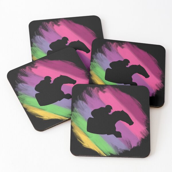 Item preview, Spring Racehorse Silhouette on Black designed and sold by Mimi Foley.