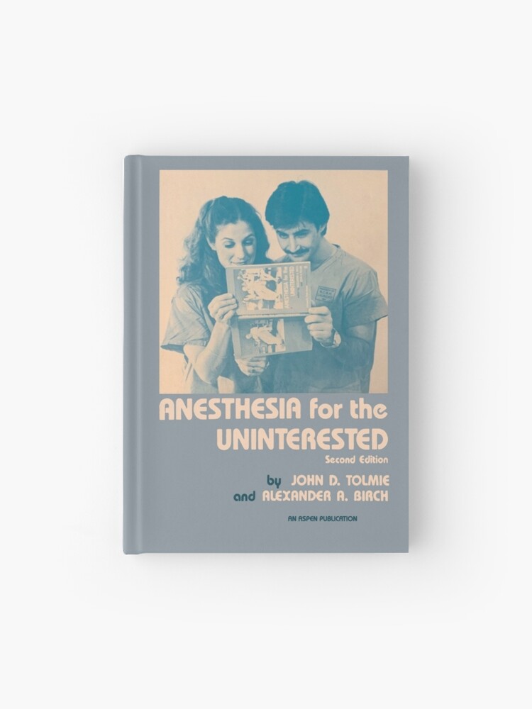 Thumbnail 1 of 3, Hardcover Journal, Anesthesia for the Uninterested Vintage Book Cover (1986) designed and sold by Lit-Looks.