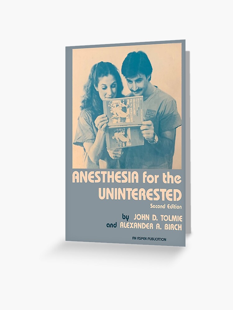 Anesthesia for the Uninterested Vintage Book Cover (1986) | Greeting Card