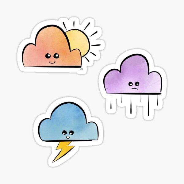 Pretty little clouds Sticker