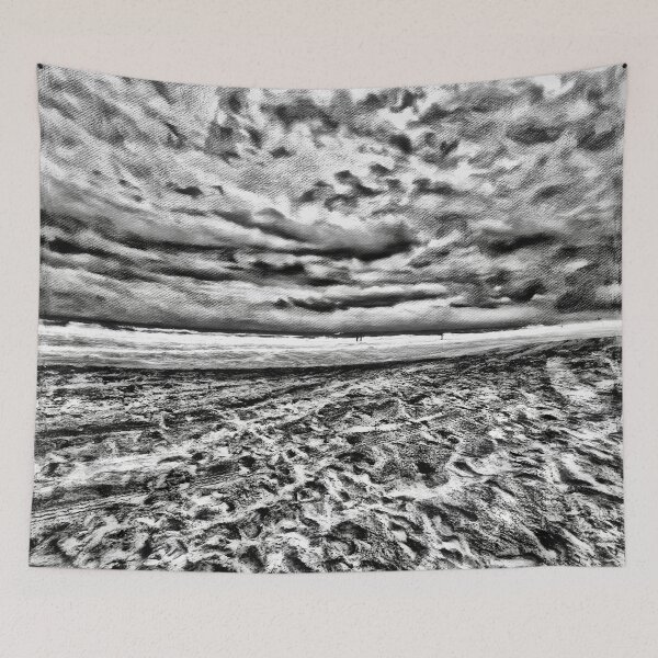 Item preview, Ocean Beyond the Dunes of Time Black and White Edition designed and sold by Pamela Storch.