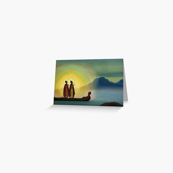 Item preview, “Boris and Gleb” by Nicholas Roerich designed and sold by PatricianneK.
