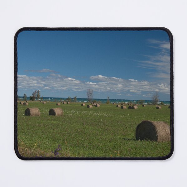 Item preview, Lake And Hay Bales designed and sold by KWAPhoto.