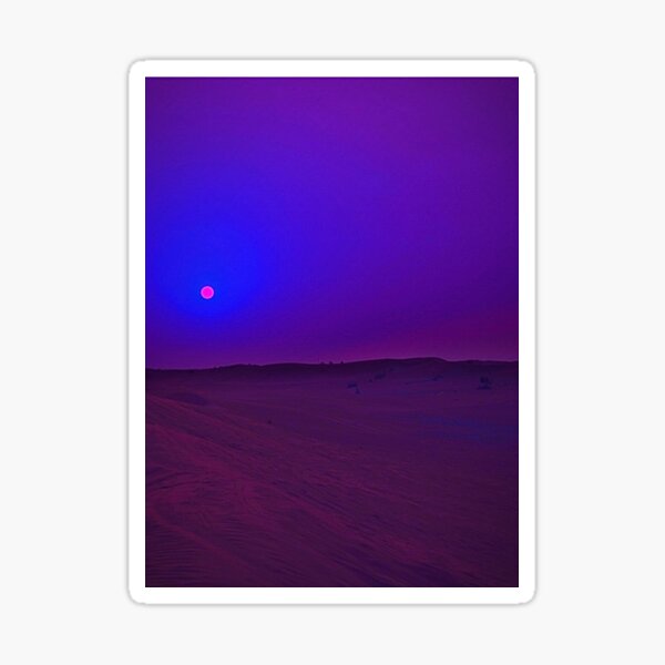 Aesthetic Purple Sunset Sticker