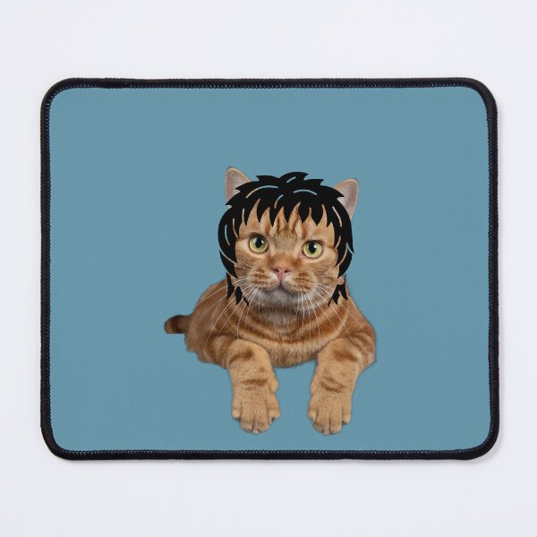 Item preview, Funny Cute Cat With A Wig / Cool Ginger Cat With A Black Wig  designed and sold by haRexia.