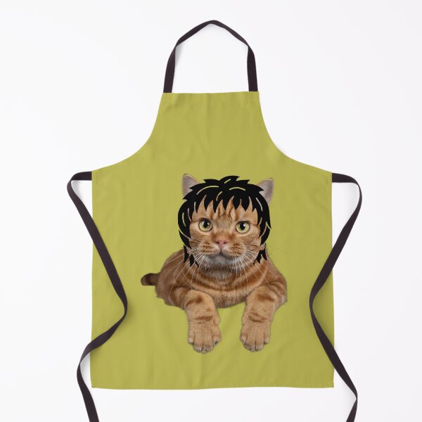 Item preview, Funny Cute Cat With A Wig / Cool Ginger Cat With A Black Wig designed and sold by haRexia.