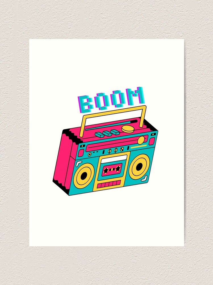 Thumbnail 1 of 3, Art Print, Boom Box designed and sold by MrBadCollection.