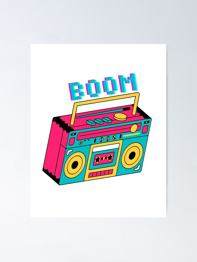 Thumbnail 1 of 3, Poster, Boom Box  designed and sold by MrBadCollection.