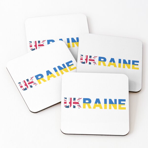 Aperçu de l'œuvre Le Royaume-Uni soutient l'Ukraine et ses héros. créée et vendue par Teesh-Art-Fun.
