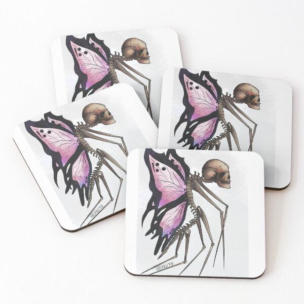 Item preview, Creepy butterfly, scary monster, edgy design, teen horror, skeleton designed and sold by Hekkoto.