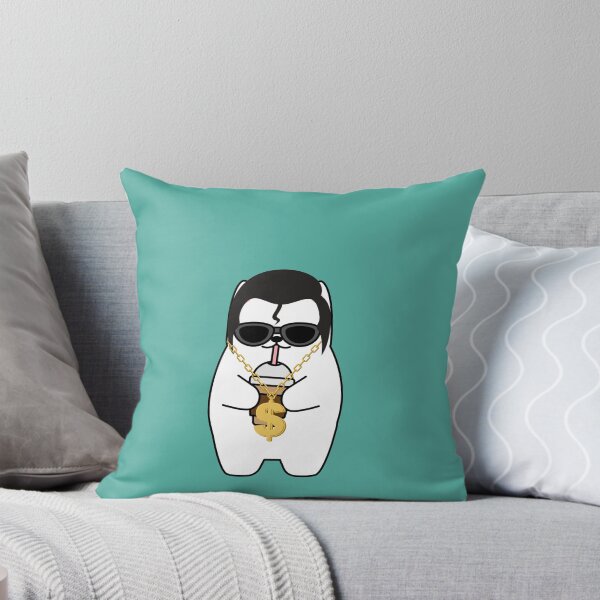 Item preview, Funny Cute Cat With A Wig / Cool White Cat ‘Elvis Purrsley’  designed and sold by haRexia.