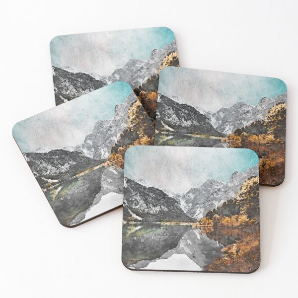 Item preview, Almsee, Österreich landscape painting #watercolor designed and sold by JBJart.