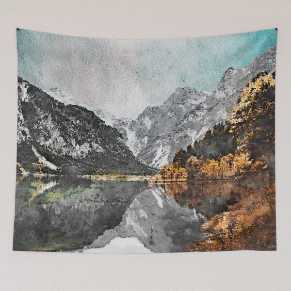 Item preview, Almsee, Österreich landscape painting #watercolor designed and sold by JBJart.