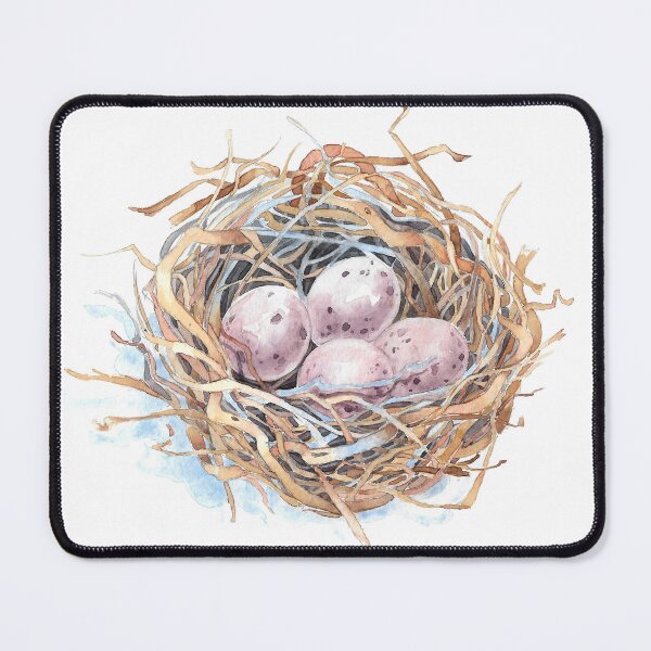 Item preview, Watercolor Illustration of a Nest with eggs. Easter. Watercolour Art Nest designed and sold by VesnushkaRed.