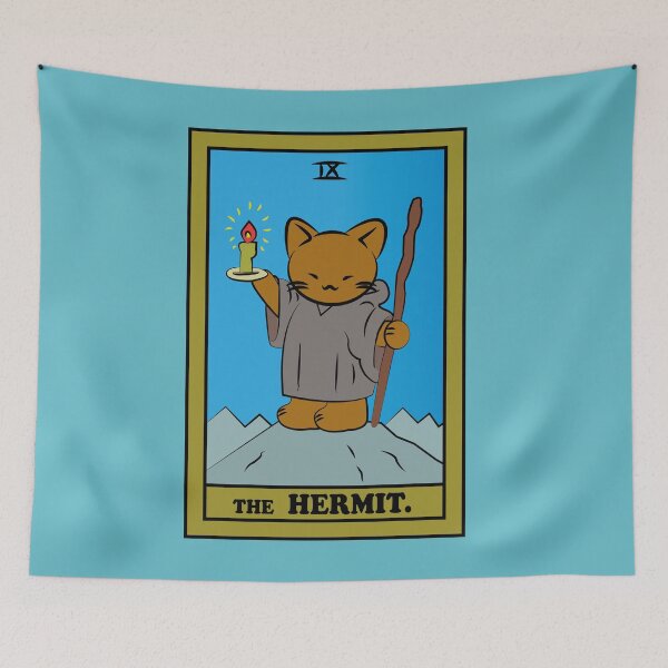 Item preview, TAROT CARDS | THE HERMIT. | CAT designed and sold by FalconLifeStore.