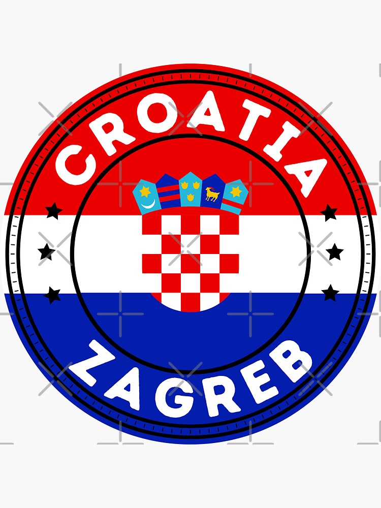 "Zagreb Croatian Flag " Sticker by worldpopulation Redbubble