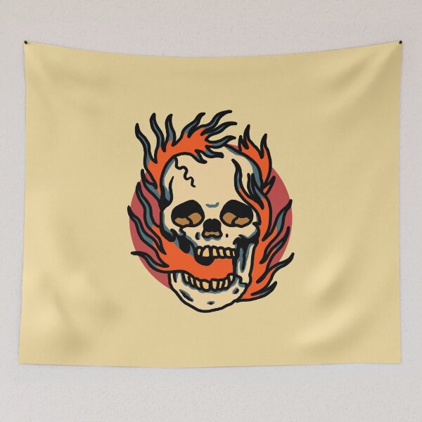 Item preview, skull burning designed and sold by simplife-art.