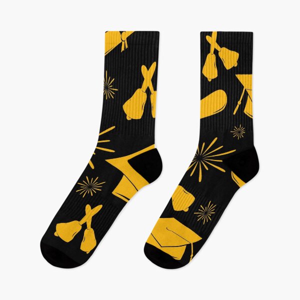 Item preview, Cute Student Graduation Themed Black and Gold Seamless Pattern designed and sold by silviaol.
