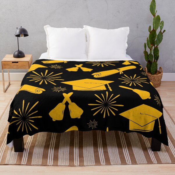 Item preview, Cute Student Graduation Themed Black and Gold Seamless Pattern designed and sold by silviaol.