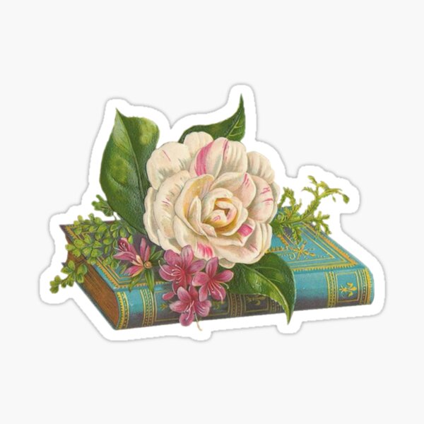 Flowers growing from book Sticker