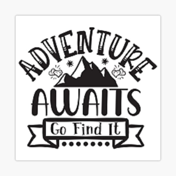 Vinyl Wall Decal Compass Adventure Awaits Inspiring Quote Stickers