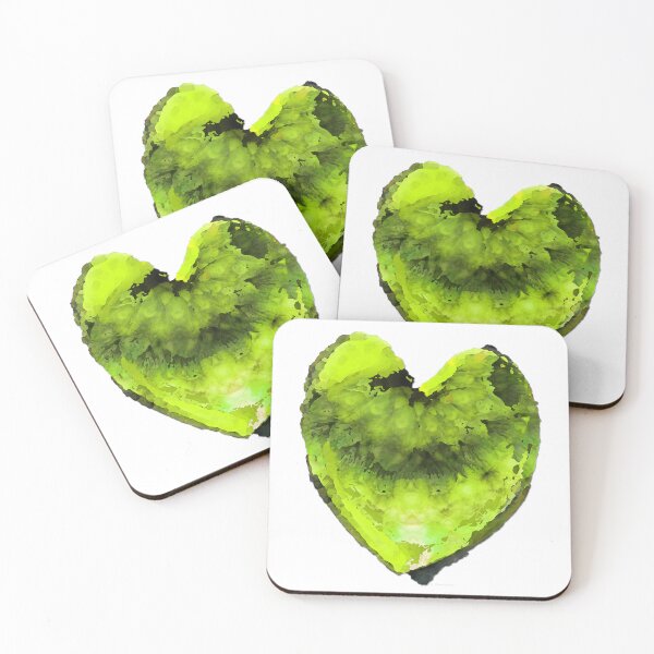 Item preview, Glam Romantic Hearts Art - Big GreenHeart by Sharon Cummings designed and sold by Sharon Cummings Art.