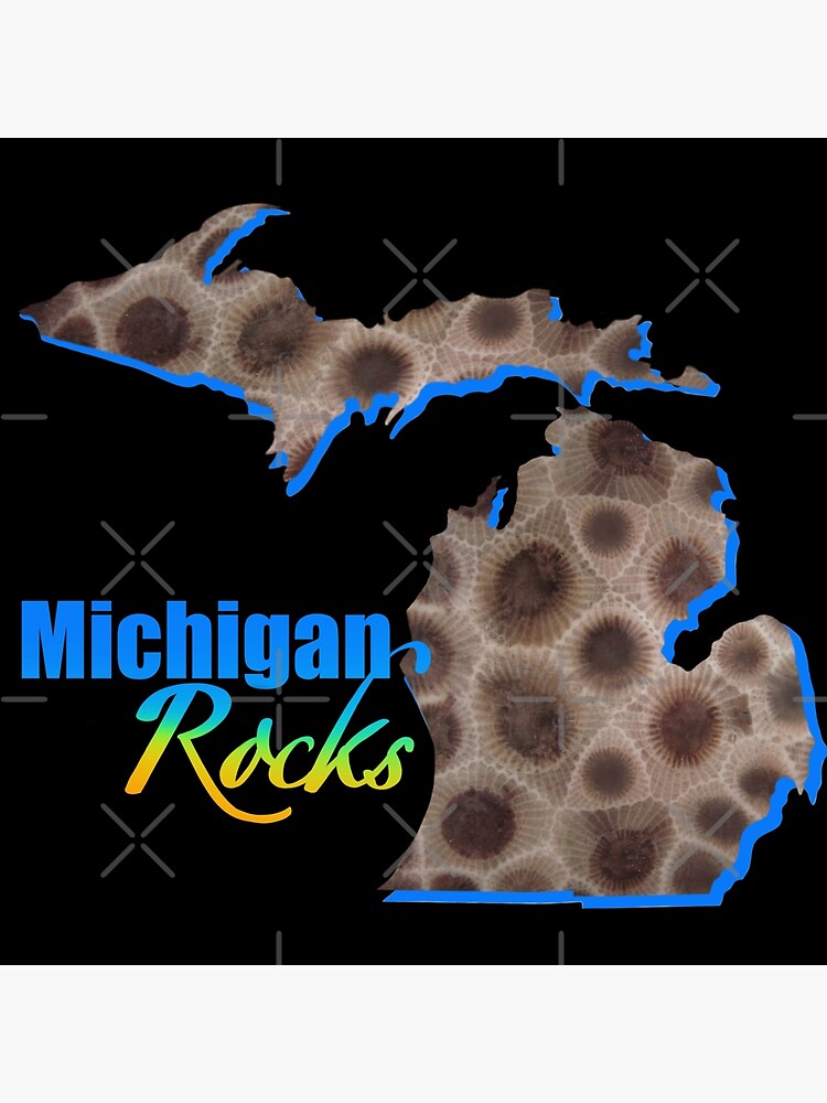 Michigan Lake Magnet, Wave Art, Mitten, Wave Art