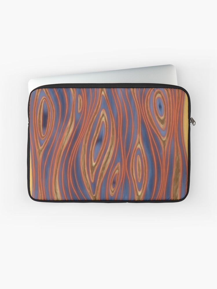 Thumbnail 1 of 2, Laptop Sleeve, Minimalist Illusion Orange and Blue Color designed and sold by BlazeraptorGirl.