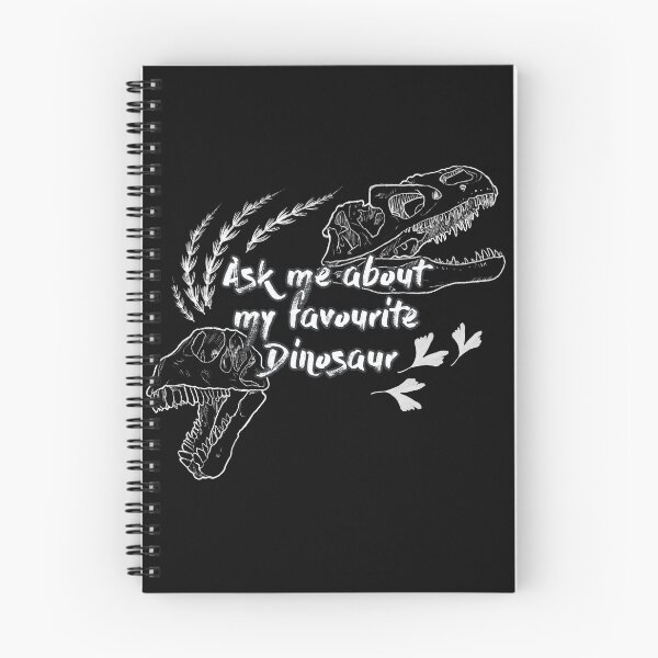 Item preview, Ask me about my favourite dinosaur in black and white designed and sold by InterfectorFactory.