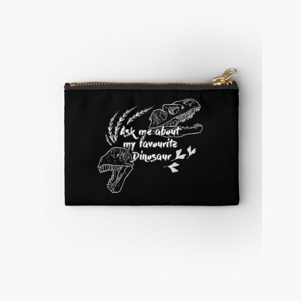 Item preview, Ask me about my favourite dinosaur in black and white designed and sold by InterfectorFactory.