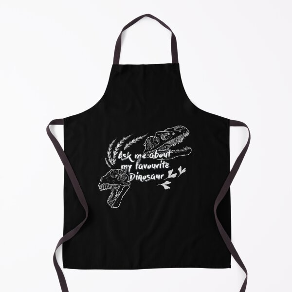Item preview, Ask me about my favourite dinosaur in black and white designed and sold by InterfectorFactory.