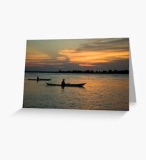 Paddling Thru The Sun Greeting Card