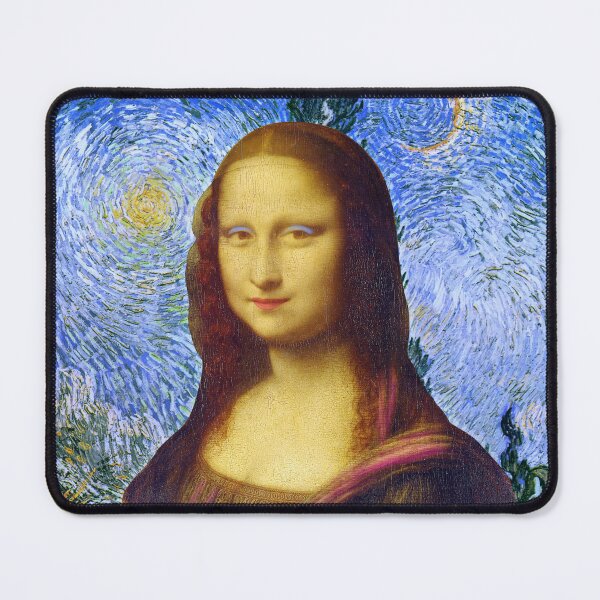 Item preview, Mona Lisa revisted - leonardo da Vinci - Van Gogh background designed and sold by MagaliC.