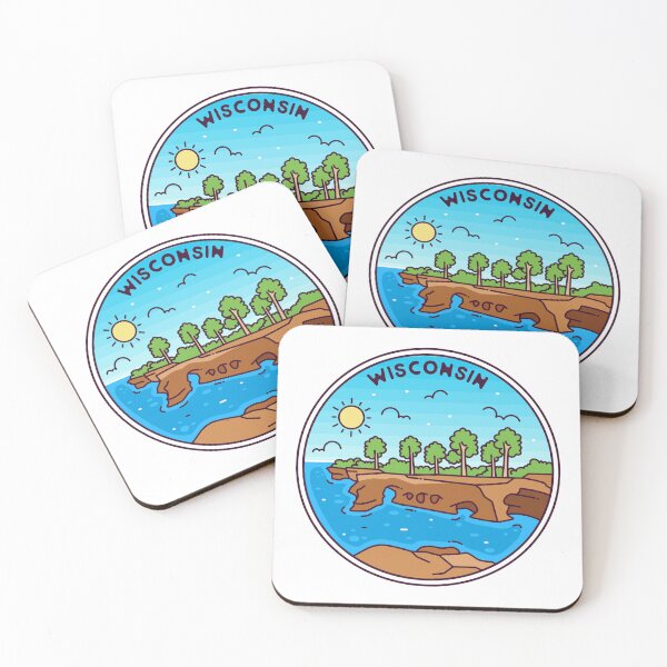 Item preview, Wisconsin | WI Illustrated Badge | Retro Vintage | Nature designed and sold by AtlasCreativeCo.