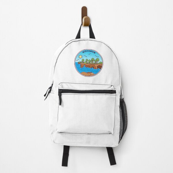 Item preview, Wisconsin | WI Illustrated Badge | Retro Vintage | Nature designed and sold by AtlasCreativeCo.