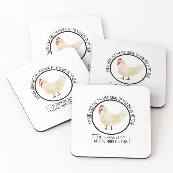 Item preview, I Look Like Listening But More Chickens designed and sold by BookOfE.