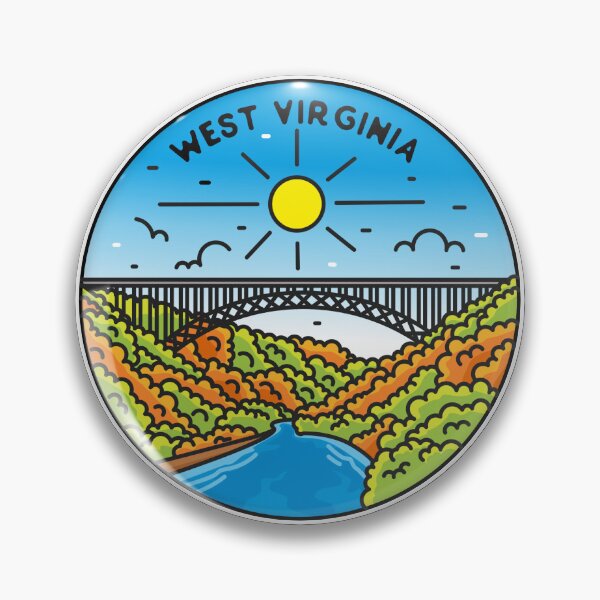 Artikelvorschau, West-Virginia | WV Illustriertes Abzeichen | Retro-Weinlese | Natur entworfen und verkauft von AtlasCreativeCo.