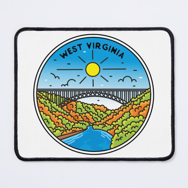 Item preview, West Virginia | WV Illustrated Badge | Retro Vintage | Nature designed and sold by AtlasCreativeCo.