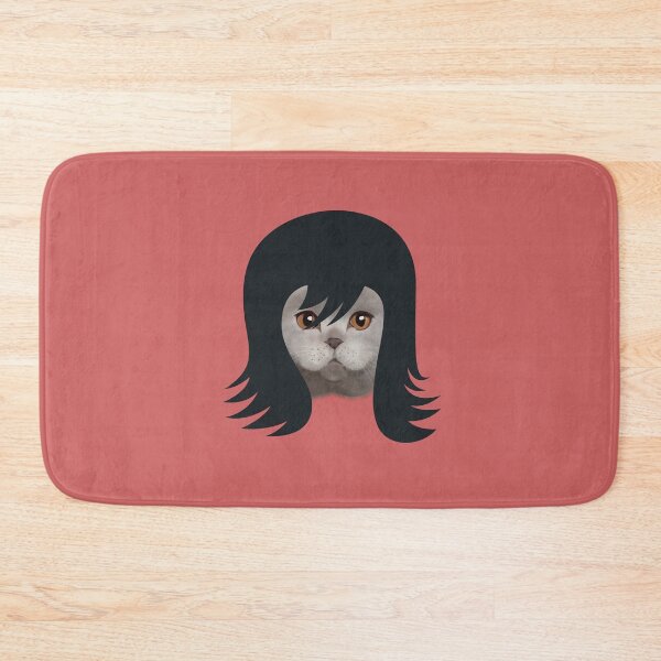 Item preview, Funny Cute Cat With A Wig / Cute Gray Cat With Long Wavy Hair, For Cat Lovers designed and sold by haRexia.