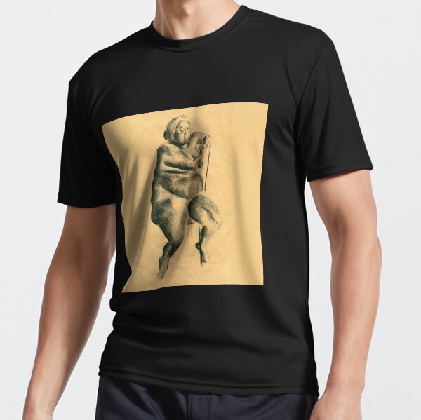 Chubby - Charcoal Drawing by Avril Thomas - Adelaide Artist Active T-Shirt