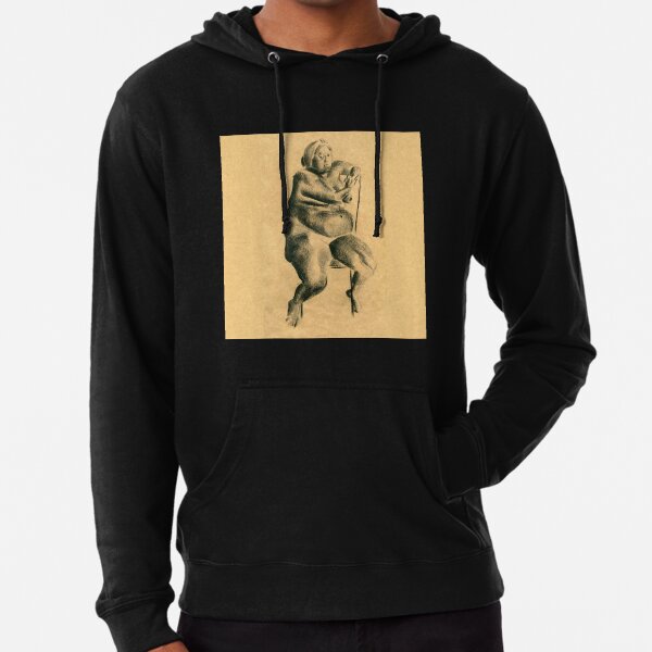 Chubby - Charcoal Drawing by Avril Thomas - Adelaide Artist Lightweight Hoodie
