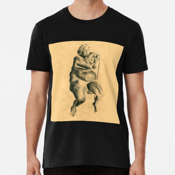 Chubby - Charcoal Drawing by Avril Thomas - Adelaide Artist Premium T-Shirt