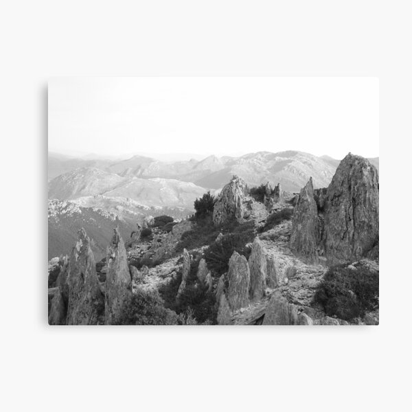 jagged rocks on Mt Read, Rosebery, Tasmania Canvas Print