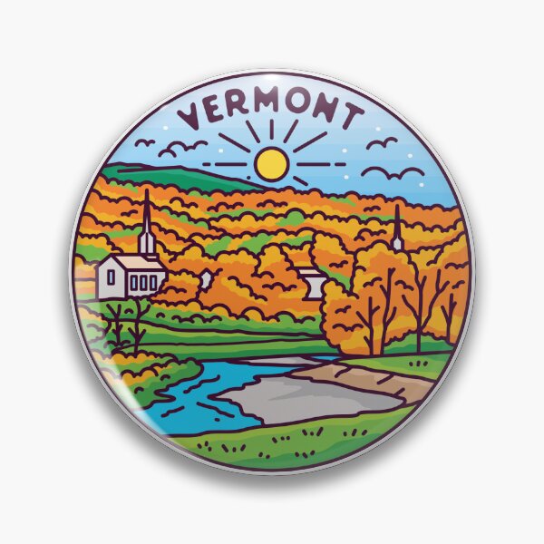 Artikelvorschau, Vermont | VT Illustriertes Abzeichen | Retro-Weinlese | Natur entworfen und verkauft von AtlasCreativeCo.