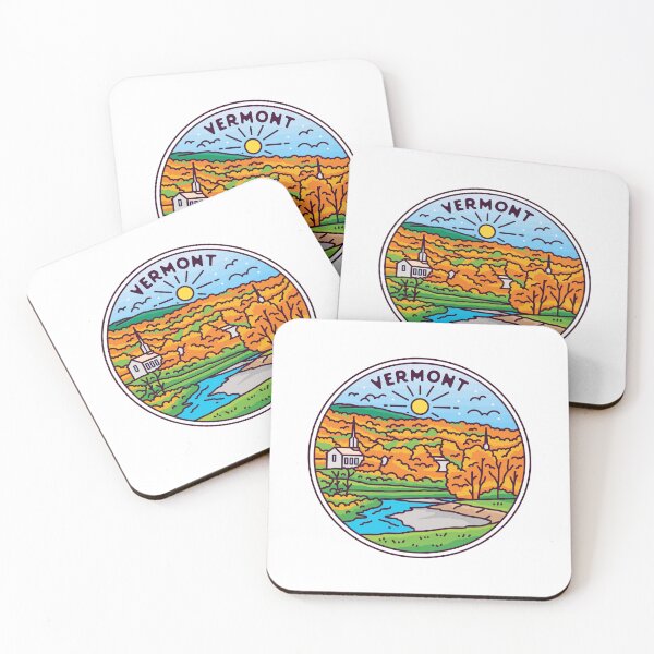Item preview, Vermont | VT Illustrated Badge | Retro Vintage | Nature designed and sold by AtlasCreativeCo.