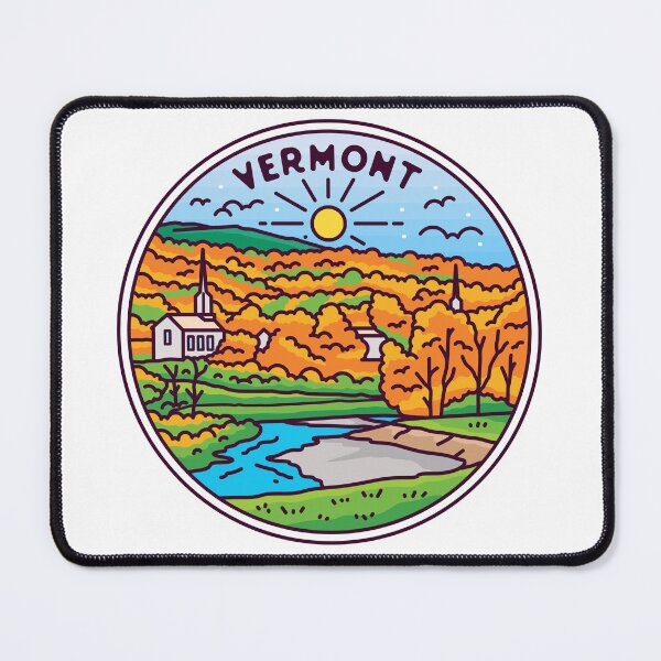 Item preview, Vermont | VT Illustrated Badge | Retro Vintage | Nature designed and sold by AtlasCreativeCo.