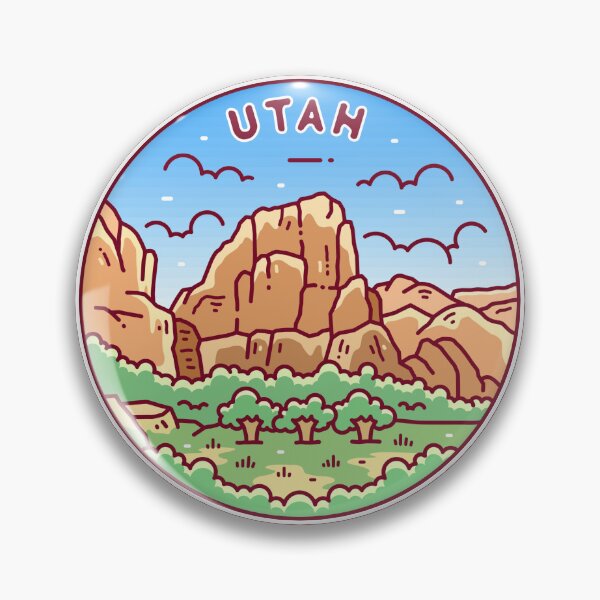 Artikelvorschau, Utah | Illustriertes UT-Abzeichen | Retro-Weinlese | Natur entworfen und verkauft von AtlasCreativeCo.